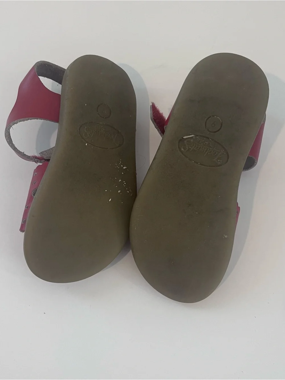 Footmates Ariel Red Sandals Size 9 Girls Leather